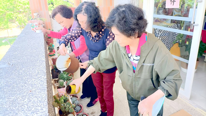 植栽維護。(下莊社區提供)