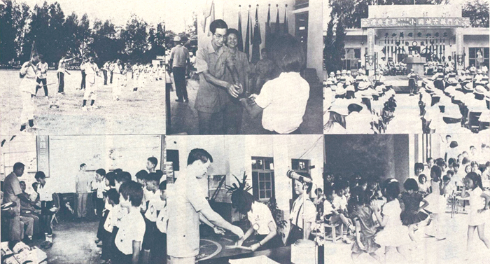 民國75年6月25日金門日報:各校校長分別頒獎給畢業生。(本報資料照片)