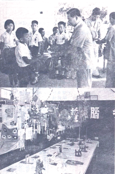 民國72年6月24日金門日報:金寧鄉鄉長翁克文頒獎給畢業生。(本報資料照片)