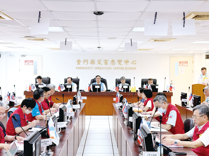 城鎮韌性演習由副縣長李文良擔任指揮官,行政院由國科會副主委蘇振綱擔任上級指導官。(民政處提供)