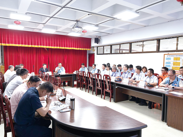台灣高等檢察署聯手金門縣政府等相關單位召開區域聯防緝毒會議。(港務處提供)