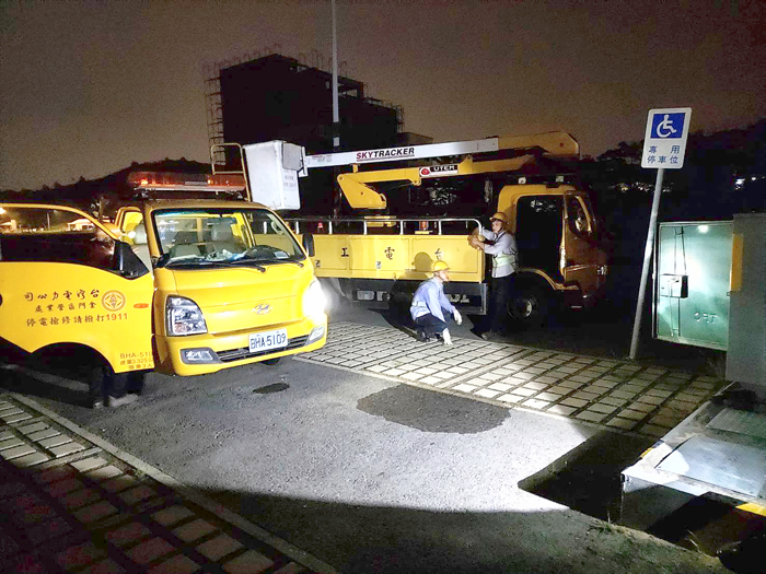 烈嶼地區停電事故完成搶修。
(台電金門區處提供)