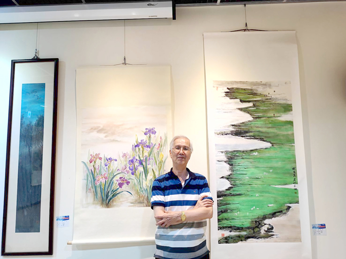 2025六六藝集聯展完成佈展，呈現林世英等21位參展藝術家的風格作品。（烈嶼鄉文化館提供）