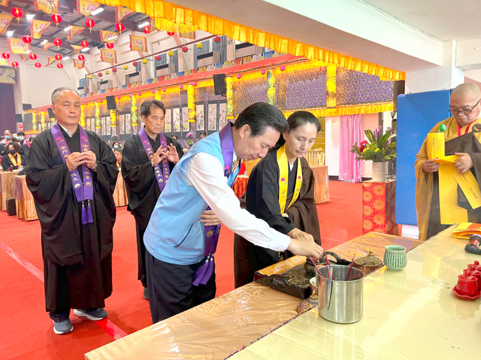 「2025兩岸和平消災祈福超薦水陸大法會」歷經七天莊嚴法事,於昨日圓滿落幕。(薛子軒攝)