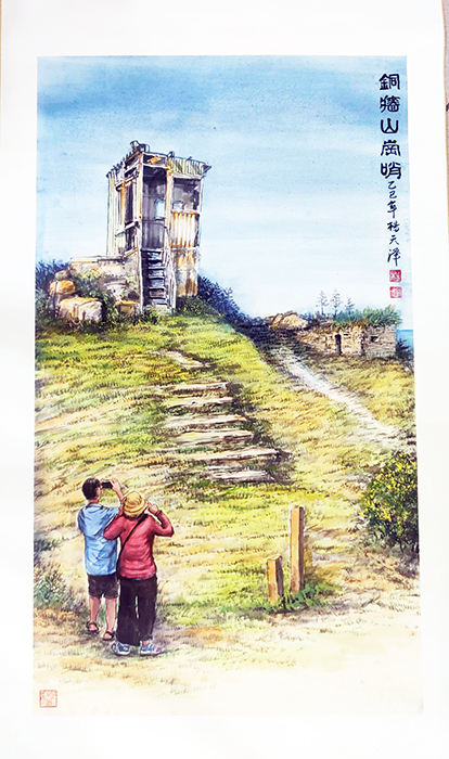 金門縣水墨畫協會「114年度會員展」《水墨清秋》展內作品。(水墨畫協會提供)