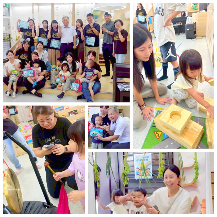 述美國小附設幼兒園辦迎新,讓幼童提前認識校園。
(述美國小附設幼兒園提供)