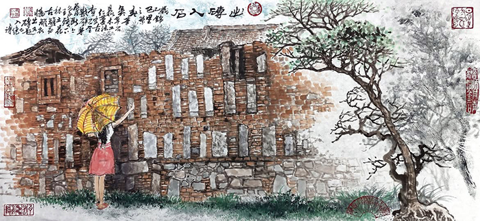 吳鼎仁2025彩墨畫展。(文化局提供)