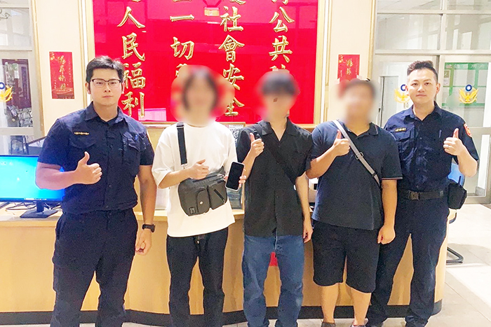 日籍旅客遺失手機，金城分局員警協助尋回。（金城分局提供）