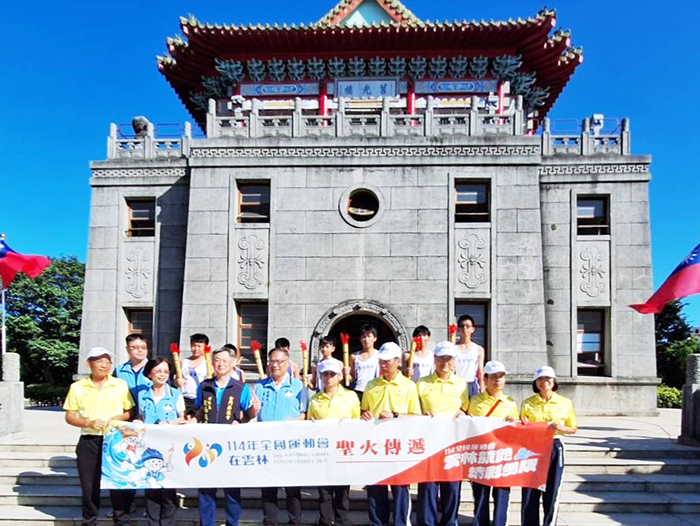 全國運動會聖火傳抵金門。（蔡麗玉攝）