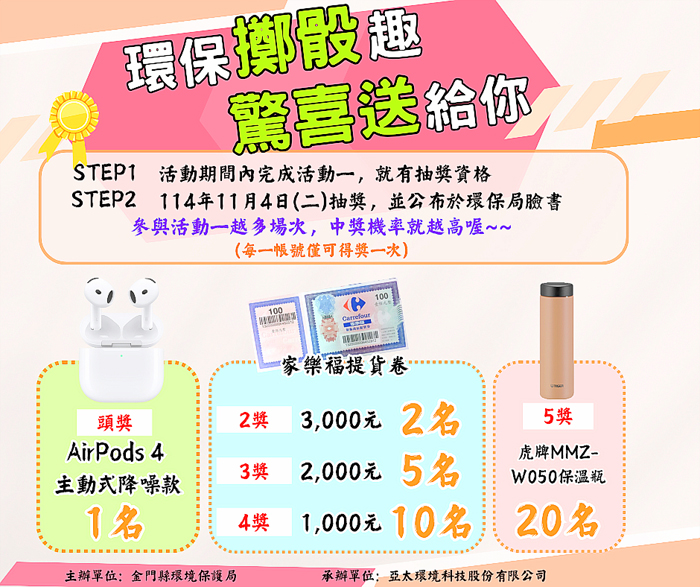 環保擲骰趣海報。（環保局提供）