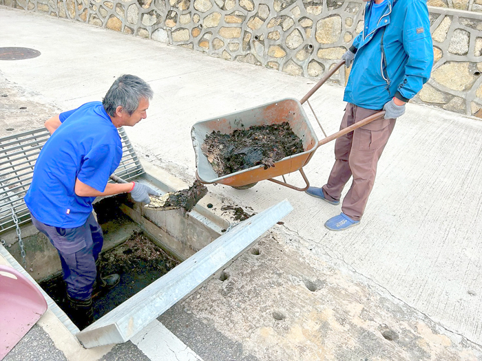 易淹水區水溝清淤。（金沙鎮公所提供）