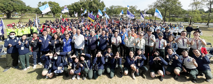 第37次金門童軍大露營昨日舉行開幕儀式，來自全縣各級童軍團計有541位夥伴參與。（陳麗妤攝）