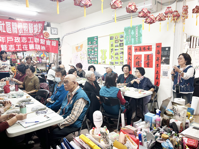 金門縣政府民政處辦理戶政志工聯繫會報暨志工在職訓練。（高凡淳攝）