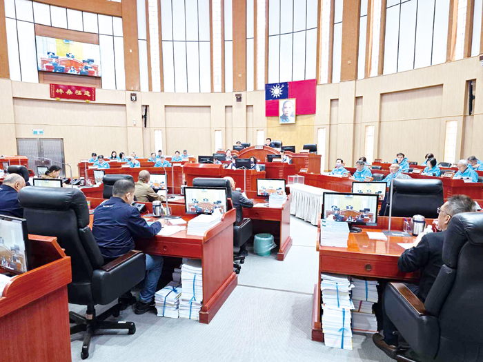 金門縣議會第八屆第六次定期會，昨日起展開為期一個月的議程。（許峻魁攝）