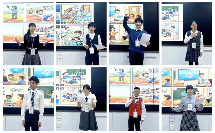 114學年度國民中學英語演說比賽12日登場，吸引英語表達實力堅強的學生同場競技。（金湖國中提供）