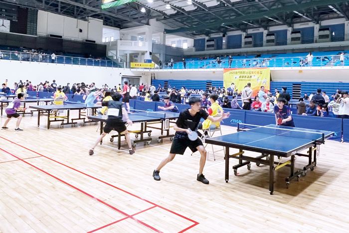 「美珍香盃」乒乓球邀請賽。（莊煥寧攝）