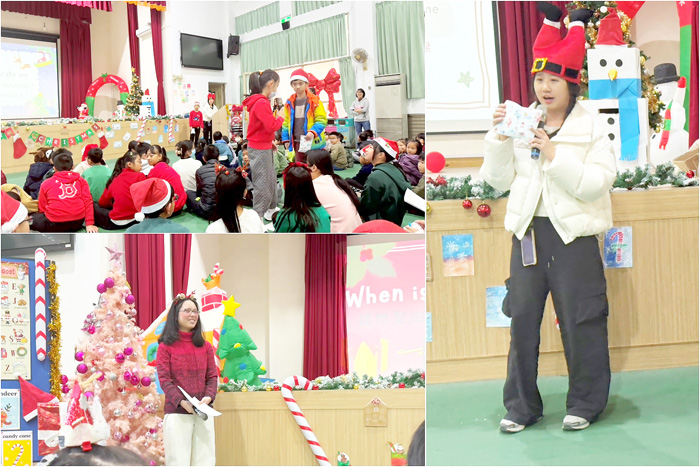 柏村國小舉辦「2025親子手作聖誕派對」活動。（柏村國小提供）