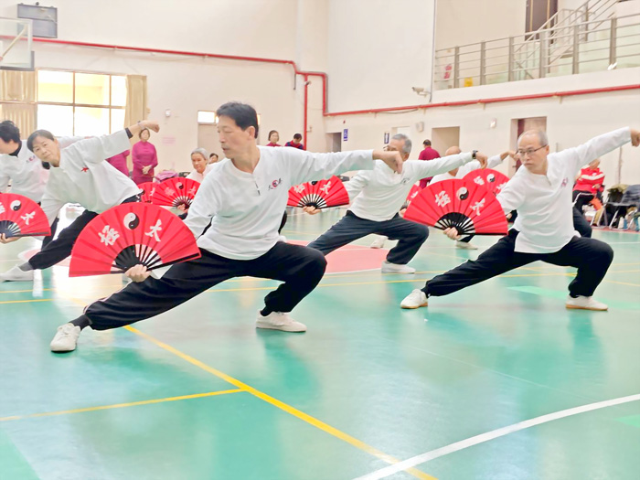 拳友表演。（太極拳運動委員會提供）