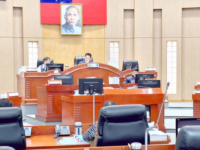 金門縣議會第八屆第六次定期會第22會次開議。（蔡麗玉攝）