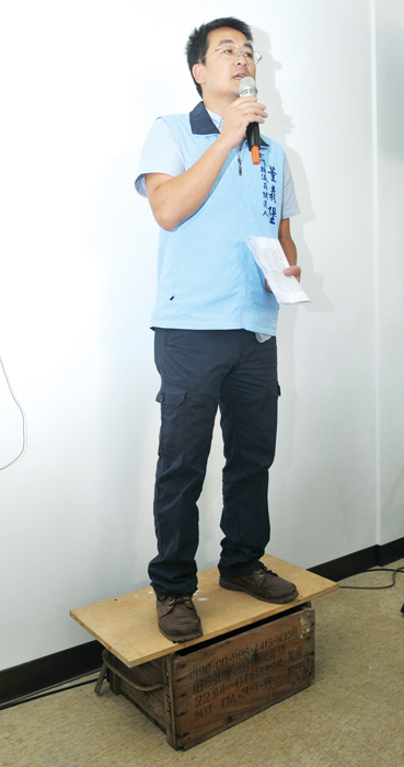 縣議員董森堡長期關注地方發展，相關主張常引起鄉親討論。（李金生攝）