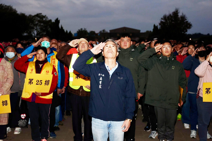 金沙鎮元旦升旗典禮活動。
（金沙鎮公所提供）