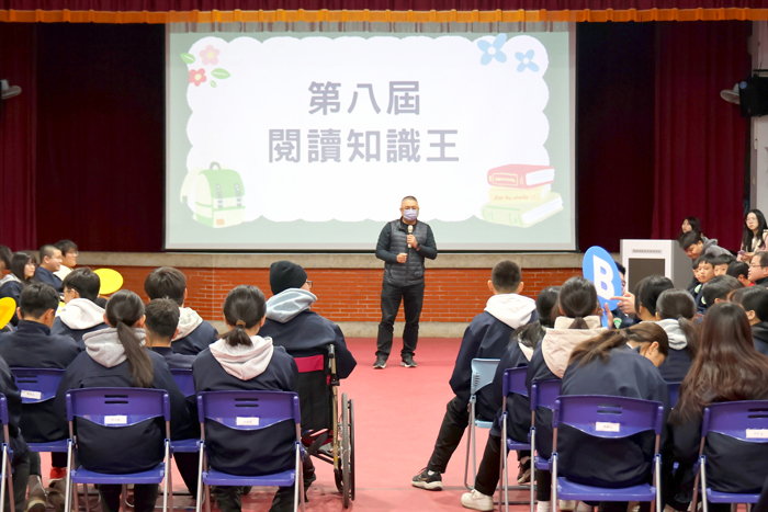 烈嶼國中舉辦第八屆「閱讀知識王」競賽。（烈中提供）