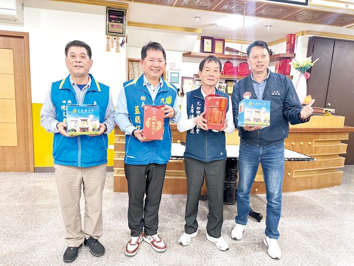 九如鄉鄉長藍聰信及九如鄉民代表會主席陳清進，蒞臨金門縣金湖鎮進行業務參訪觀摩。（金湖鎮公所提供）