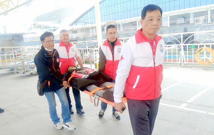 金門縣紅十字會跨越金門、廈門的人道醫療救援行動。（金門紅十字會提供）