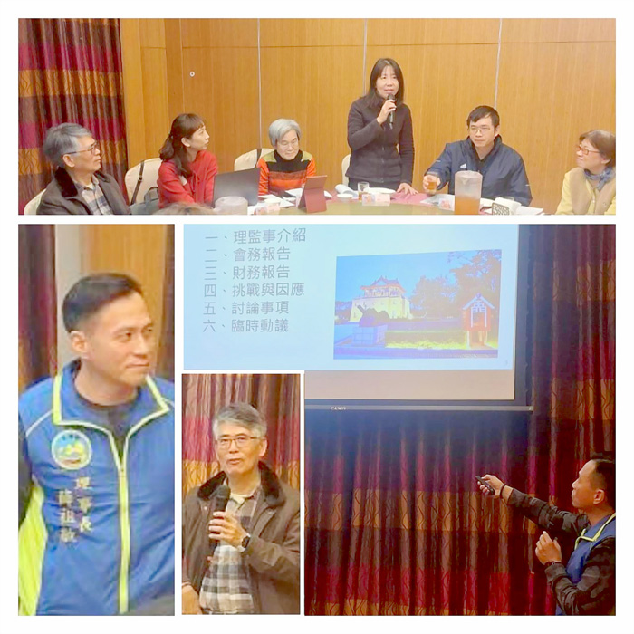 理事長薛祖敏以「金門記憶代代相傳」為題進行專題報告。（花蓮金門同鄉會提供）