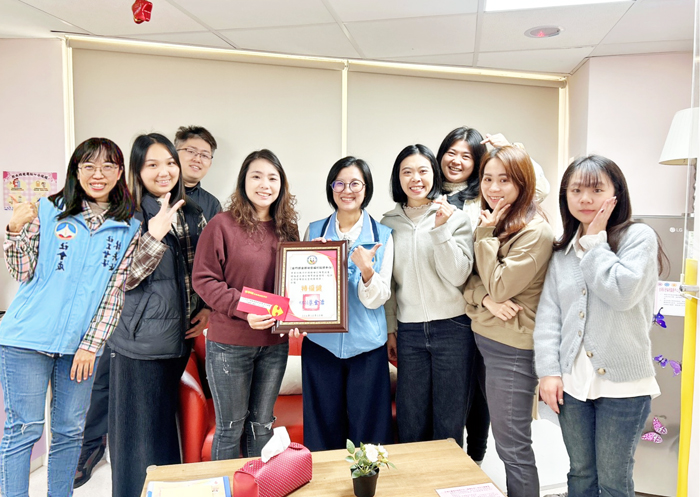 金湖社福中心職場哺集乳室連續3年榮獲特優獎。（社會處提供）