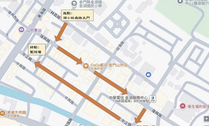 金湖鎮公所元宵賀歲慶團圓活動路線圖。（金湖鎮公所提供）