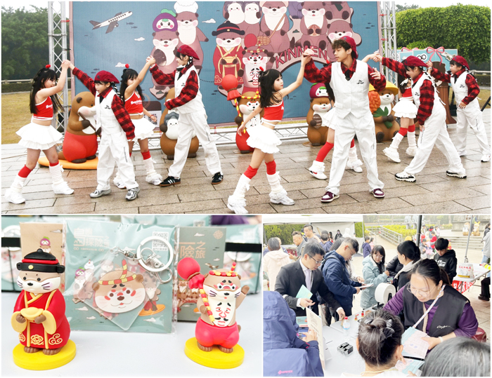 「水獺阿特快閃：島嶼探險之旅」，首場主題活動「阿特島嶼探險日」在金城鎮莒光樓熱鬧登場。（莊煥寧攝）