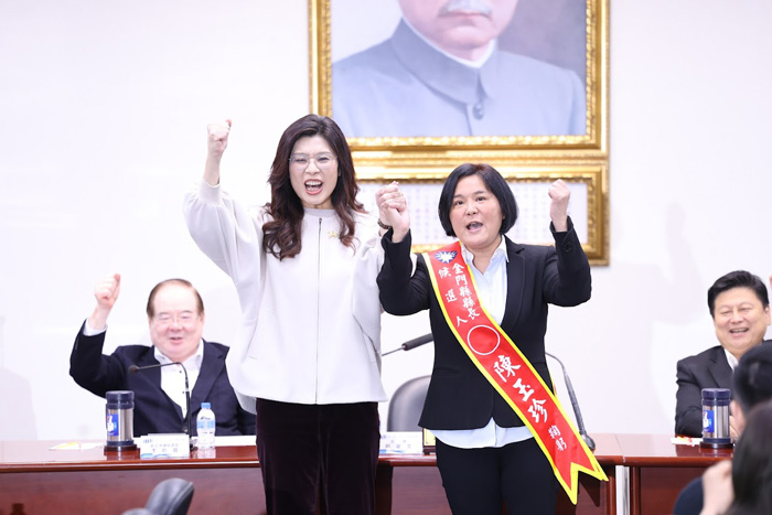中國國民黨正式提名陳玉珍參選金門縣縣長。（中國國民黨金門縣黨部提供）