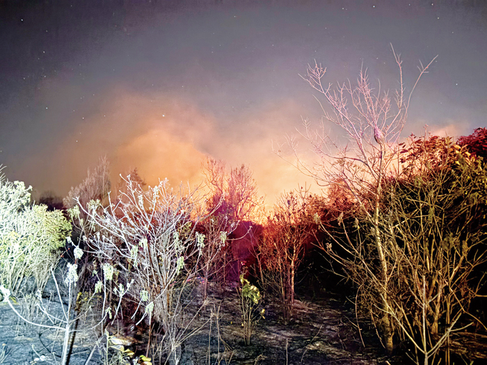 山后鎮海宮附近發生火警。（消防局提供）