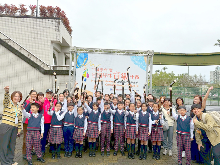卓環直笛隊在全國學生音樂比賽北區決賽中，獲得國小團體B組優等。
（卓環國小提供）
