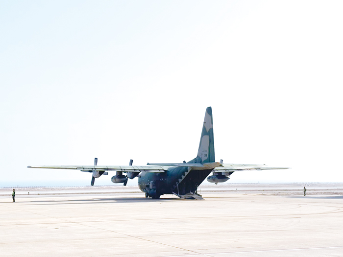 軍機支援疏運。（民眾提供）