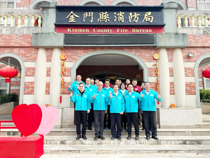 縣長陳福海關心金門縣消防弟兄的值勤安全。（消防局提供）