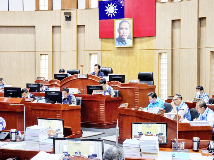 金門縣議會昨日進行定期會最後一日議程。（許峻魁攝）