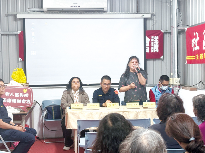 新頭辦理社區治安會議。（金湖分局提供）