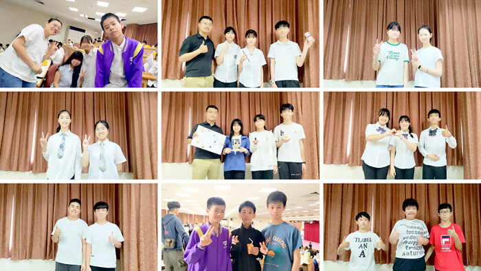 湖中學生參與科學展覽競賽，團隊合作展現多元學習成果。（金湖國中提供）