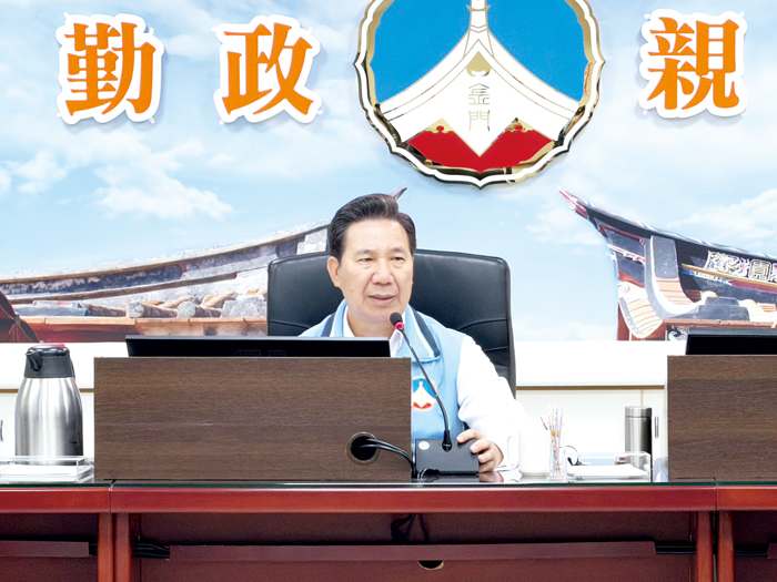 金門縣政府召開116年度概算總審查會，由縣長陳福海主持。（陳冠霖攝）