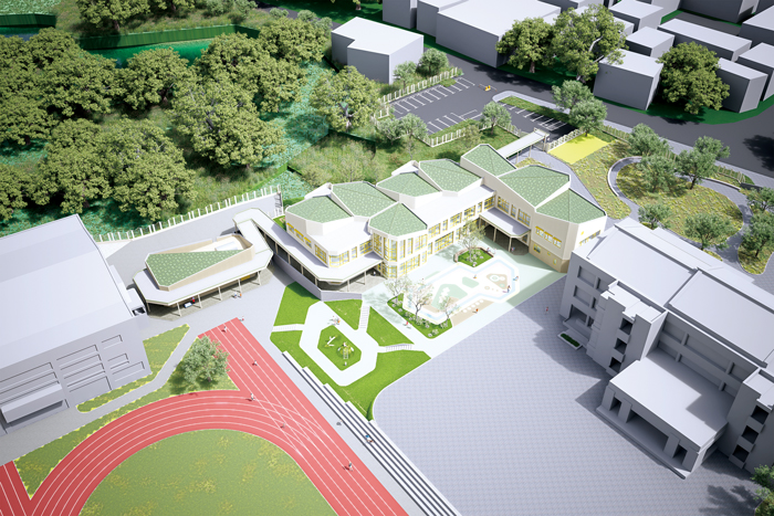 金沙國民小學附設幼兒園及廚房新建工程規劃。（工務處提供）