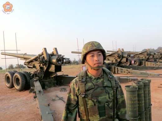 　金防部砲兵營營長許志宏表示：國防是國家生存發展的基礎，部隊唯有落實戰備任務訓練，並得到全民支持國防，才能確保國家安全！（張建騰攝）