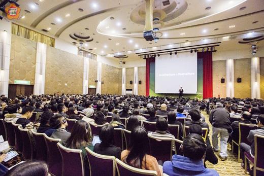   台開傳承與創新國際大師系列講座會場。（台開公司提供）