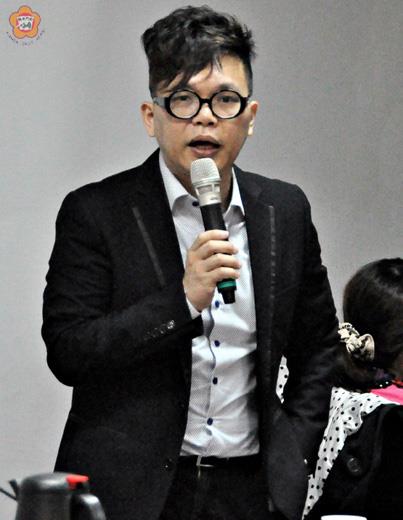   「發現金門文創金鑽」講座，象藝創意執行總監袁世文激發、思考在地文創發展價值。（陳麗妤攝）