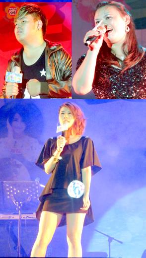 金湖鎮第八屆歌唱大賽第一名是李梅凌（右上）；第二名是黃琳銜（左上）；第三名是夏何佩君（下）。（張建騰攝）