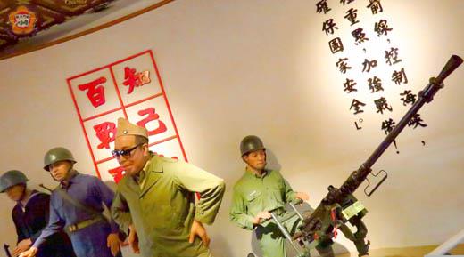 俞大維先生紀念館中的蠟像。（張建騰攝）