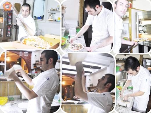   「義大利」籍的喬雷，是小金門女婿，打著正港「義大利」招牌，在金城模範街經營起「威尼獅義式手作廚房」，手工披薩從發酵的麵團、手拍、拋甩薄皮、放上食材、送入烤箱、出爐，一氣呵成，香酥薄脆。（許加泰攝）