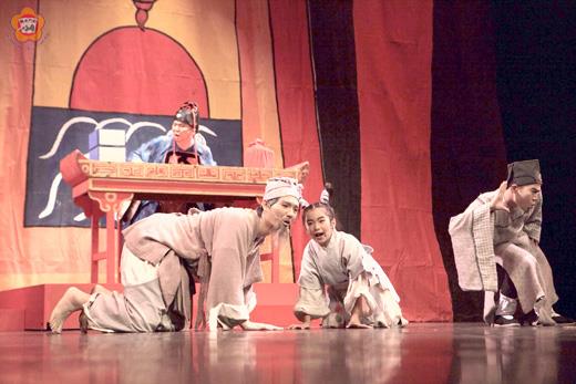 黃大魚兒童劇團，將於金門縣文化局演藝廳演出兒童劇《小李子不是大騙子》，圖為劇照。
（黃大魚劇團提供）