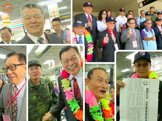 司令官們大會師
  歷任金防部司令官應邀參加世界金門日（上圖右）。他們之中包括程邦治（下圖左一）、葉競榮（下圖右一）、賈輔義（下圖右二）、吳達澎（上圖左）、陸小榮（第二十七任指揮官）、王世塗與現任指揮官湯家坤（下圖左二）。（張建騰攝）